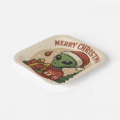 Assiettes En Carton Funny Alien Merry Christmas (Angulaire)
