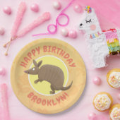 Assiettes En Carton Funny armadillo personnalisation dessin animé anni (Fête)