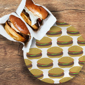Assiettes En Carton Funny BBBQ Burger Motif