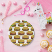 Assiettes En Carton Funny BBBQ Burger Motif (Fête)