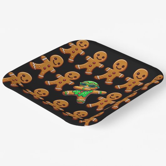 Assiettes En Carton Funny Be Different Break the Mold Gingerbread Homm (Angulaire)