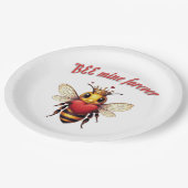 Assiettes En Carton Funny Bee Pun Valentine  (Angle)