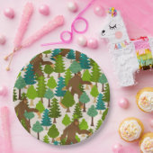 Assiettes En Carton Funny Bigfoot dans les bois (Fête)