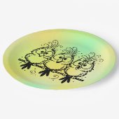 Assiettes En Carton Funny Birds Cartoon-56456 (Angle)