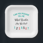 Assiettes En Carton Funny Bunco Party Quel Nombre Sommes-Nous ? Parti<br><div class="desc">Drôle Bunco joueur citation "Pouvez-Vous M'Indiquer Sur Quel Numéro Sommes-Nous ? 1 2 3 4 5 6 ?" Parfait pour vos filles nuit dehors Bunco jeu nuit!". La typographie moderne est parfaite pour votre collecte de fonds ou votre fête. Idéal pour servir des desserts ou d'autres aliments à votre soirée...</div>