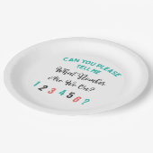 Assiettes En Carton Funny Bunco Player Party Quel numéro (Angle)