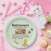 Assiettes En Carton Funny Camping Définition de retraite (Fête)