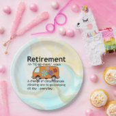 Assiettes En Carton Funny Camping Définition de retraite (Fête)