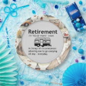 Assiettes En Carton Funny Camping Définition de retraite (Fête)