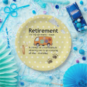 Assiettes En Carton Funny Camping Définition de retraite (Fête)