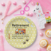 Assiettes En Carton Funny Camping Définition de retraite (Fête)