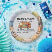 Assiettes En Carton Funny Camping Définition de retraite (Fête)