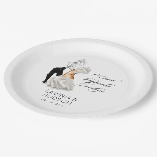 Assiettes En Carton Funny Cannoli Mariage italien (Angle)