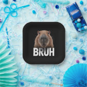 Assiettes En Carton Funny Capybara Bruh (Fête)