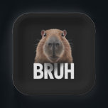 Assiettes En Carton Funny Capybara Bruh<br><div class="desc">Funny Capybara Bruh</div>