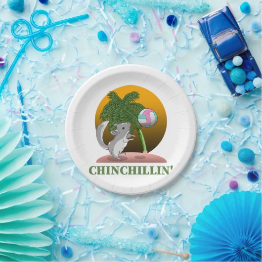 Assiettes En Carton Funny Chinchilla Chinchillin' (Fête)