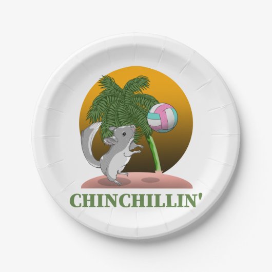 Assiettes En Carton Funny Chinchilla Chinchillin' (Devant)