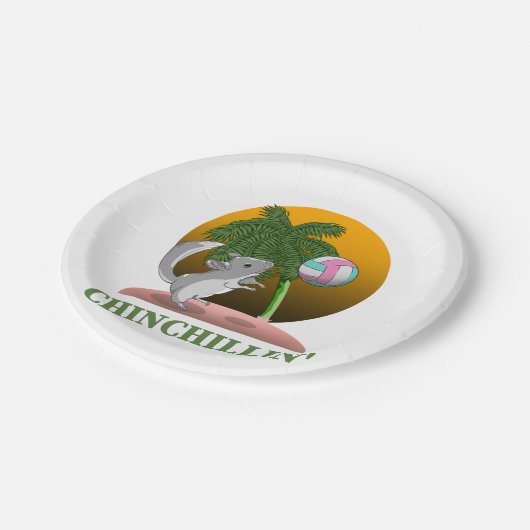 Assiettes En Carton Funny Chinchilla Chinchillin' (Angle)