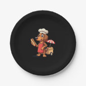 Assiettes En Carton Funny Dachshund Chien Weenie Saucisse Hotdog Sandw (Devant)