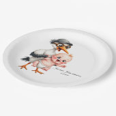 Assiettes En Carton Funny designed paper plates baby shower adjust  (Angle)