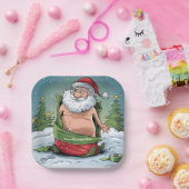 Assiettes En Carton Funny Dirty Père Noël collection de Noël (Fête)