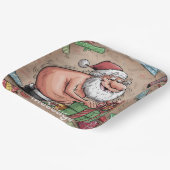 Assiettes En Carton Funny Dirty Père Noël collection de Noël (Angulaire)