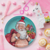 Assiettes En Carton Funny Dirty Père Noël collection de Noël (Fête)