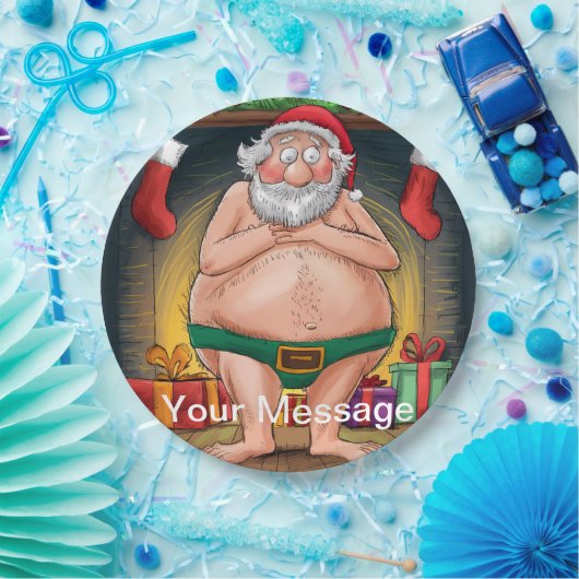 Assiettes En Carton Funny Dirty Père Noël collection de Noël (Fête)