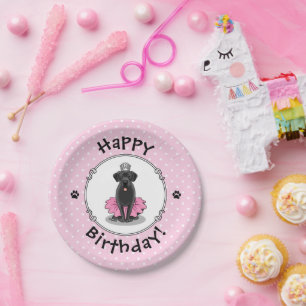 Assiettes En Carton Funny Dog Ballet Princess Black Lab Retriever