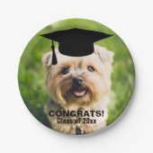 Assiettes En Carton Funny Dog Photo Graduation Personnalisée Classe de (Devant)