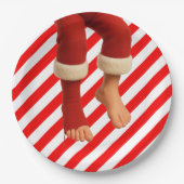 Assiettes En Carton Funny Elf Legs Christmas | North Pole Mischief  (Devant)