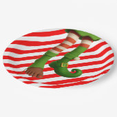 Assiettes En Carton Funny Elf Legs Christmas | North Pole Mischief (Angle)