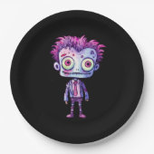 Assiettes En Carton Funny Frankenstein Monster Halloween Fun (Devant)