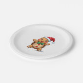Assiettes En Carton Funny Gingerbread Man Turtle Christmas Womens Mens (Angle)