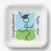 Assiettes En Carton Funny Graduation Runner © - Cross Country, Track (Recto)