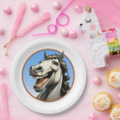 Assiettes En Carton funny horse (Fête)