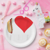 Assiettes En Carton Funny Hot Dog Design (Fête)