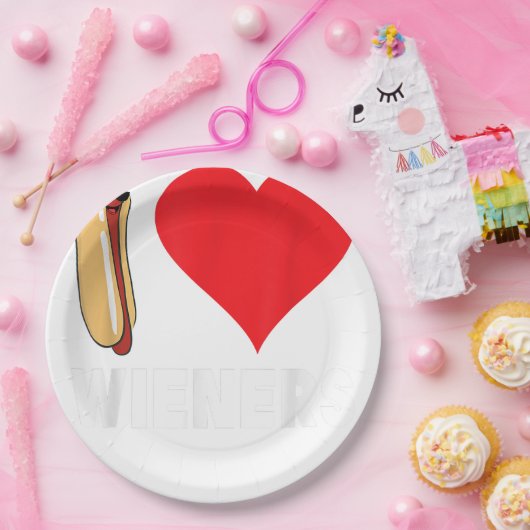 Assiettes En Carton Funny Hot Dog Design (Fête)