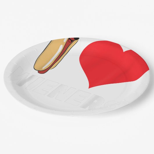 Assiettes En Carton Funny Hot Dog Design (Angle)