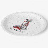 Assiettes En Carton Funny Let's Go! Walk Dalmatian Dog (black 1) (Angle)