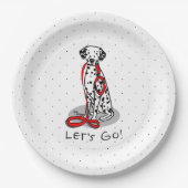 Assiettes En Carton Funny Let's Go! Walk Dalmatian Dog (black 1) (Devant)