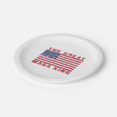 Assiettes En Carton Funny MAGA King Trump Supporter (Angle)