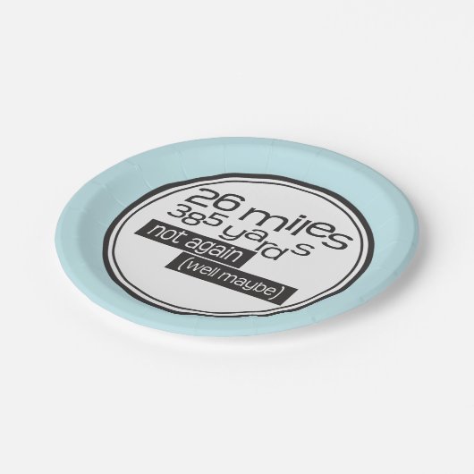 Assiettes En Carton Funny Marathon Runner 26 miles 385 yards (Angle)