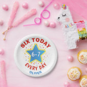 Assiettes En Carton Funny Meme Six Today 6-7 Every Day Birthday Kid's (Fête)