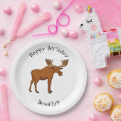 Assiettes En Carton Funny moose (Fête)
