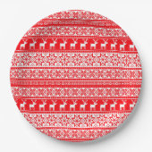 Assiettes En Carton Funny Nordic Laid Christmas Sweater Party (Devant)