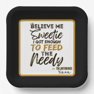 Assiettes En Carton Funny Old School Hip hop des années 90 Anniversair