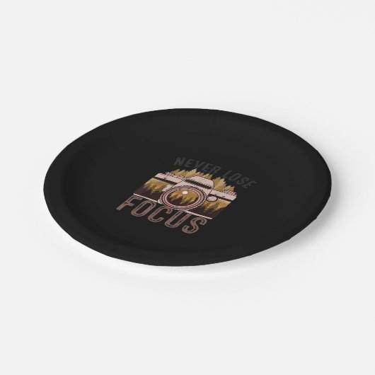 Assiettes En Carton Funny Photographe Never Lose Focus (Angle)