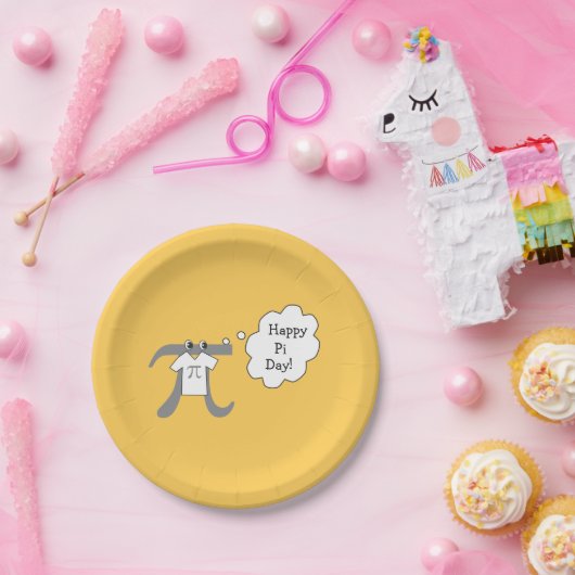 Assiettes En Carton Funny Pi Guy - Joyeux Pi Day (Fête)