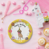 Assiettes En Carton Funny Puggle Dog Donuts fête d'anniversaire (Fête)